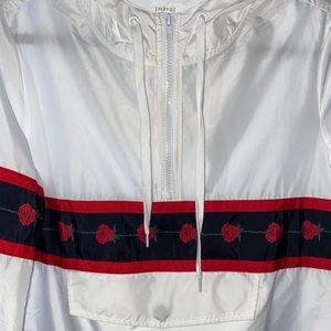 White rose windbreaker